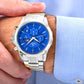 Zegarek Męski Giewont Chronograph Sapphire Srebrno Niebieski GW9460-B3