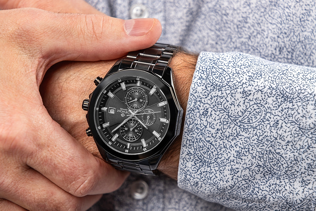 Men's Watch Giewont Chronograph Sapphire Black GW7290-B1