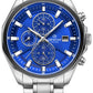 Zegarek Męski Giewont Chronograph Sapphire Srebrno Niebieski GW7290-B3