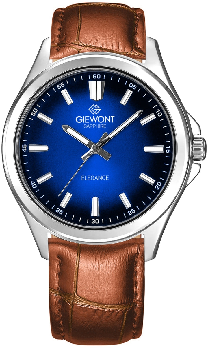 Giewont Elegance Sapphire Men's Watch Brown-Blue GW5160-A7