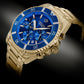 Herrenuhr Giewont Chronograph Saphir Gold Blau GW3970-B6