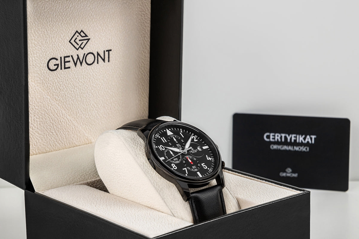 Giewont Chronograph Sapphire Men's Watch Black GW5630-A1