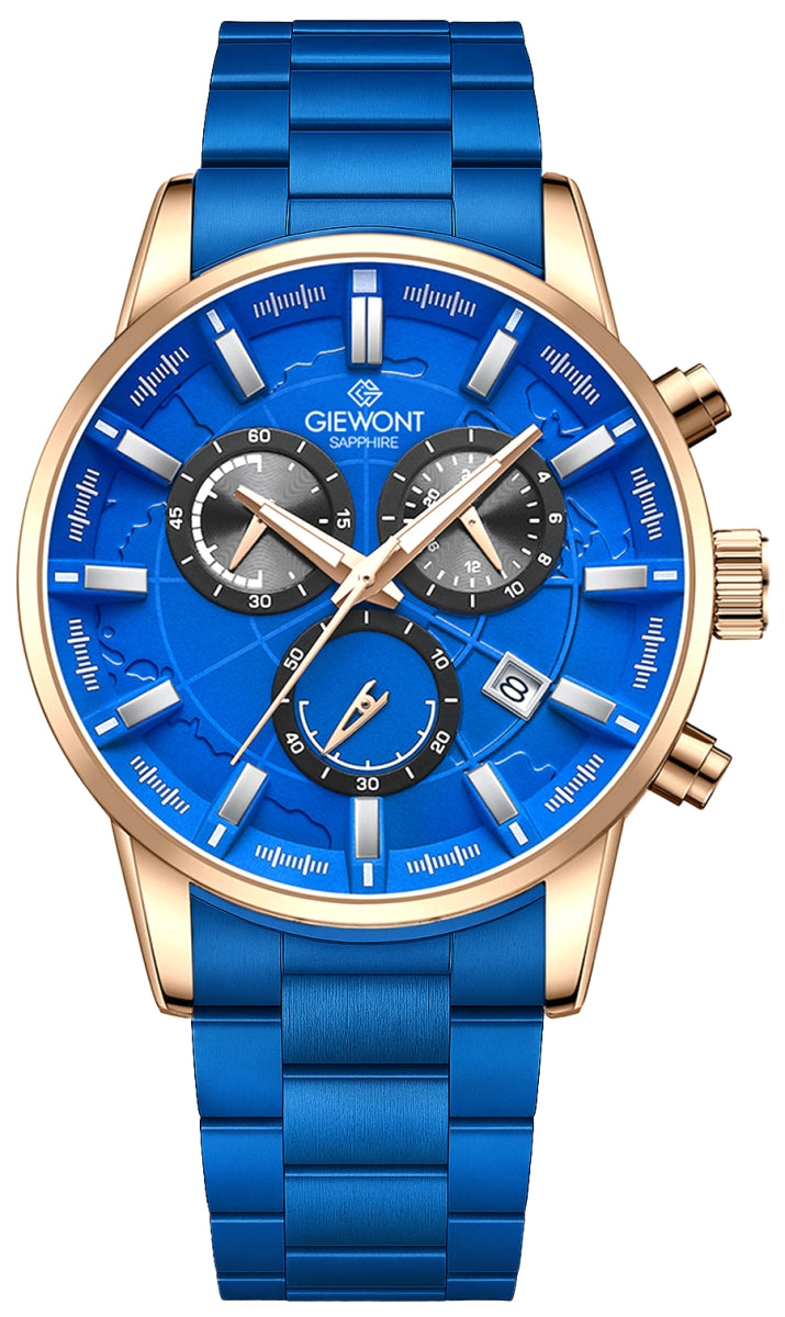 Giewont Herrenuhr Chronograph Saphir Blau GW4580-B5
