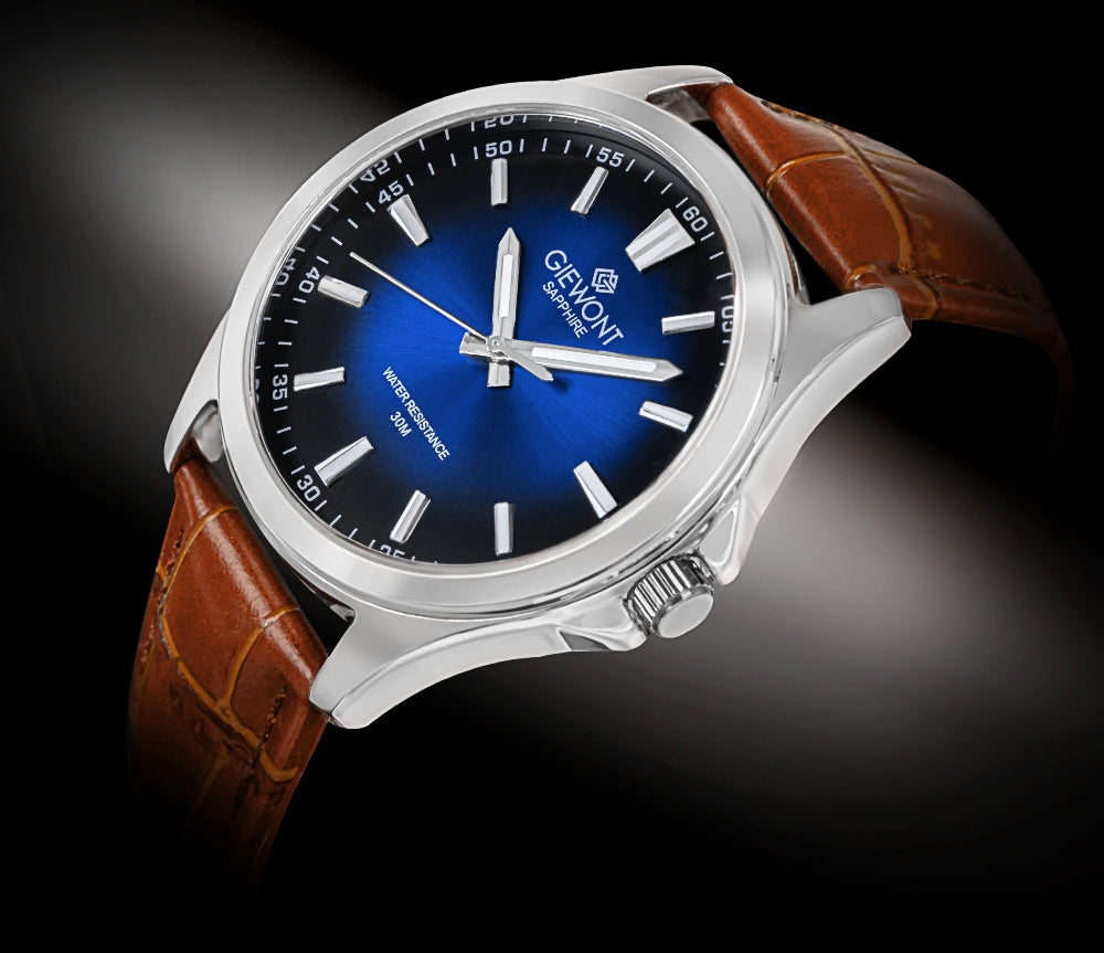 Giewont Elegance Sapphire Men's Watch Brown-Blue GW5160-A7