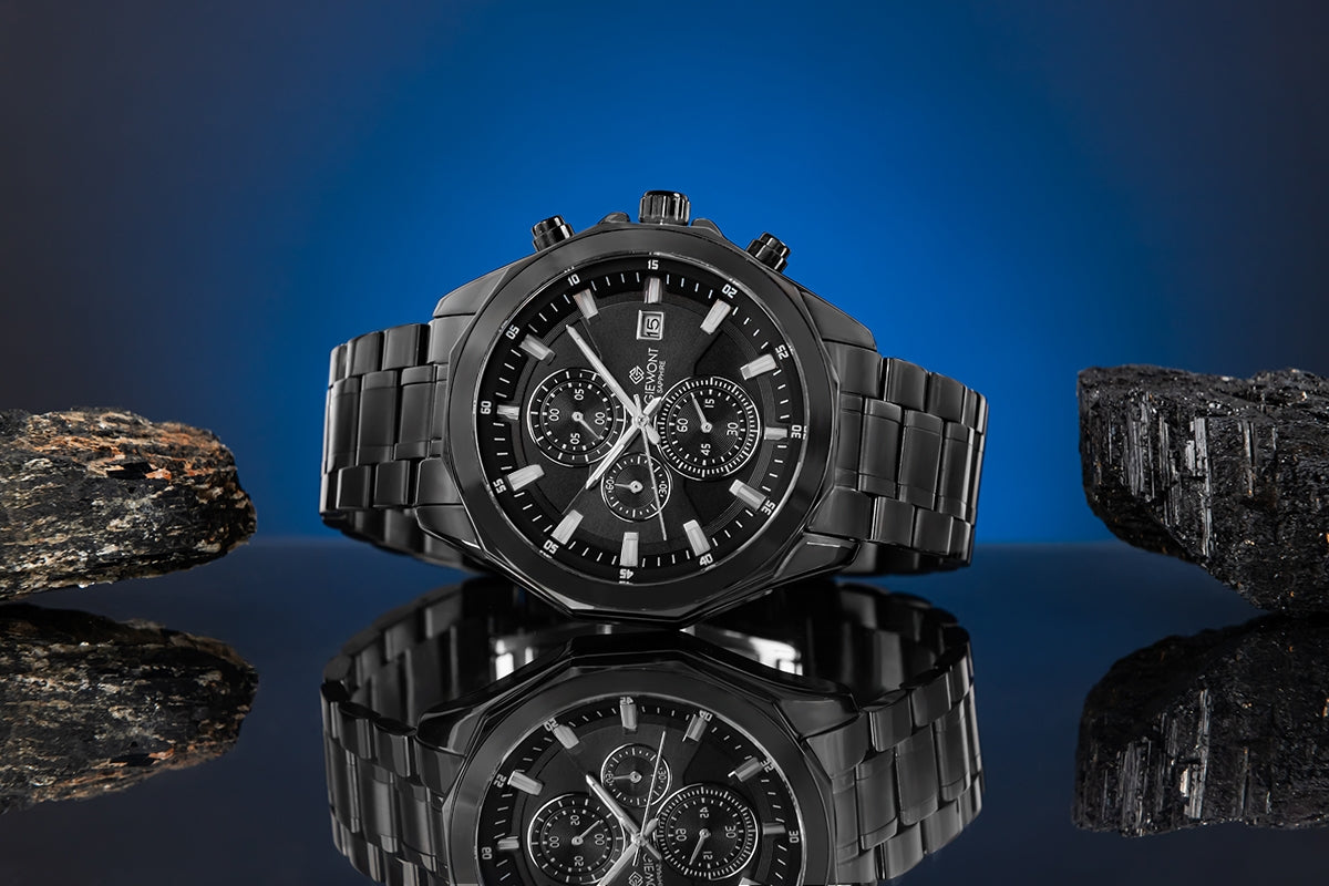 Men's Watch Giewont Chronograph Sapphire Black GW7290-B1