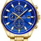 Herrenuhr Giewont Chronograph Saphir Gold Blau GW7290-B6