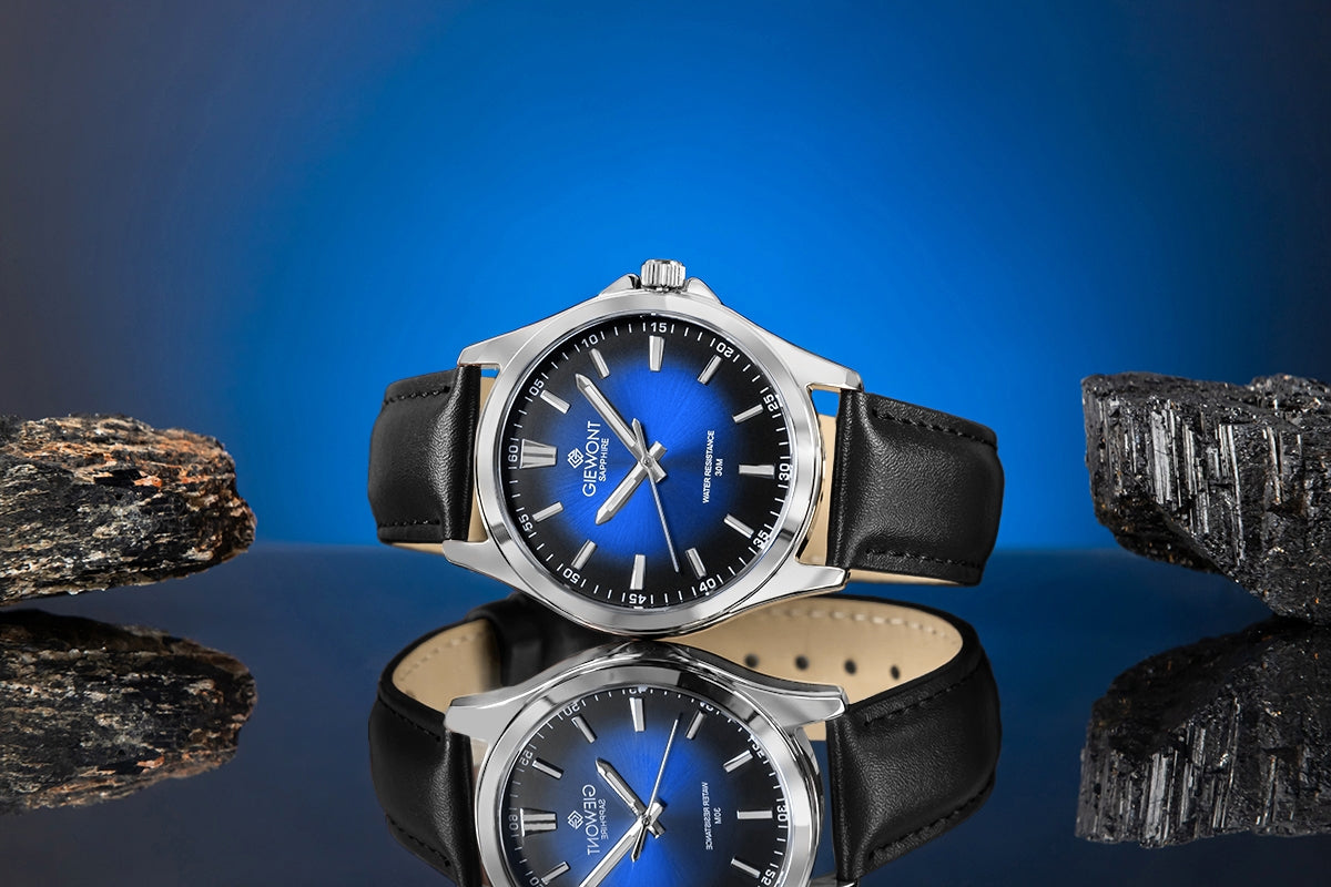 Men's Watch Giewont Elegance Sapphire Black Blue GW5160-A3