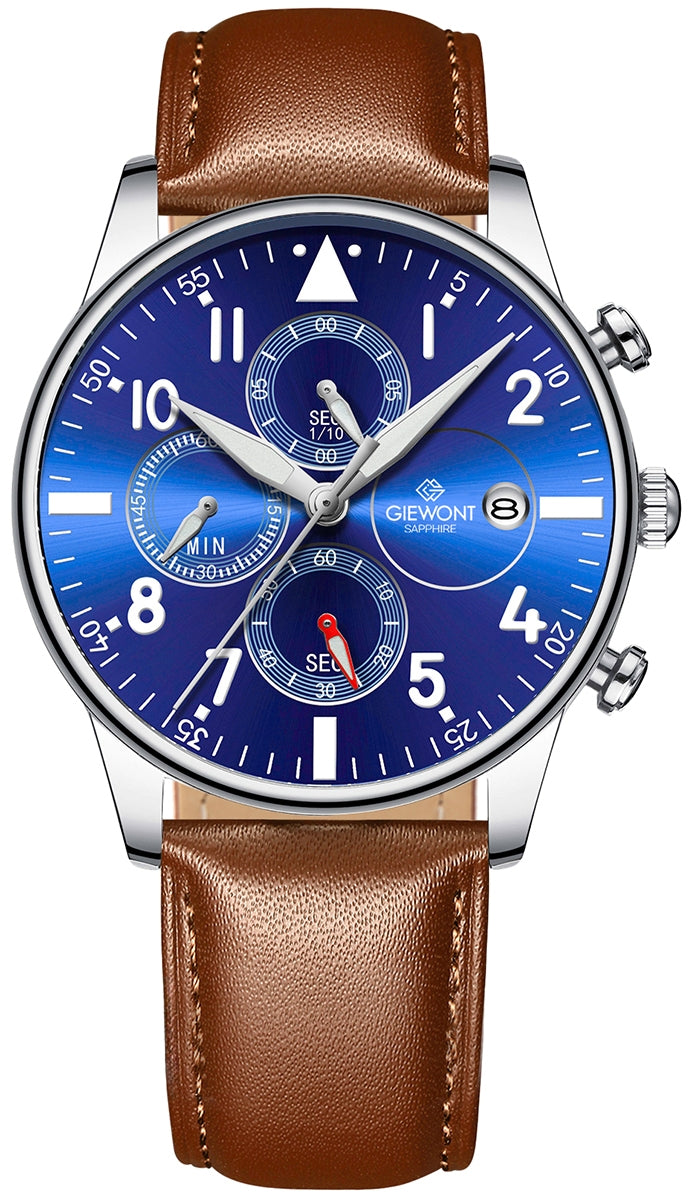 Herrenuhr Giewont Chronograph Saphir Braun-Blau GW5630-A6