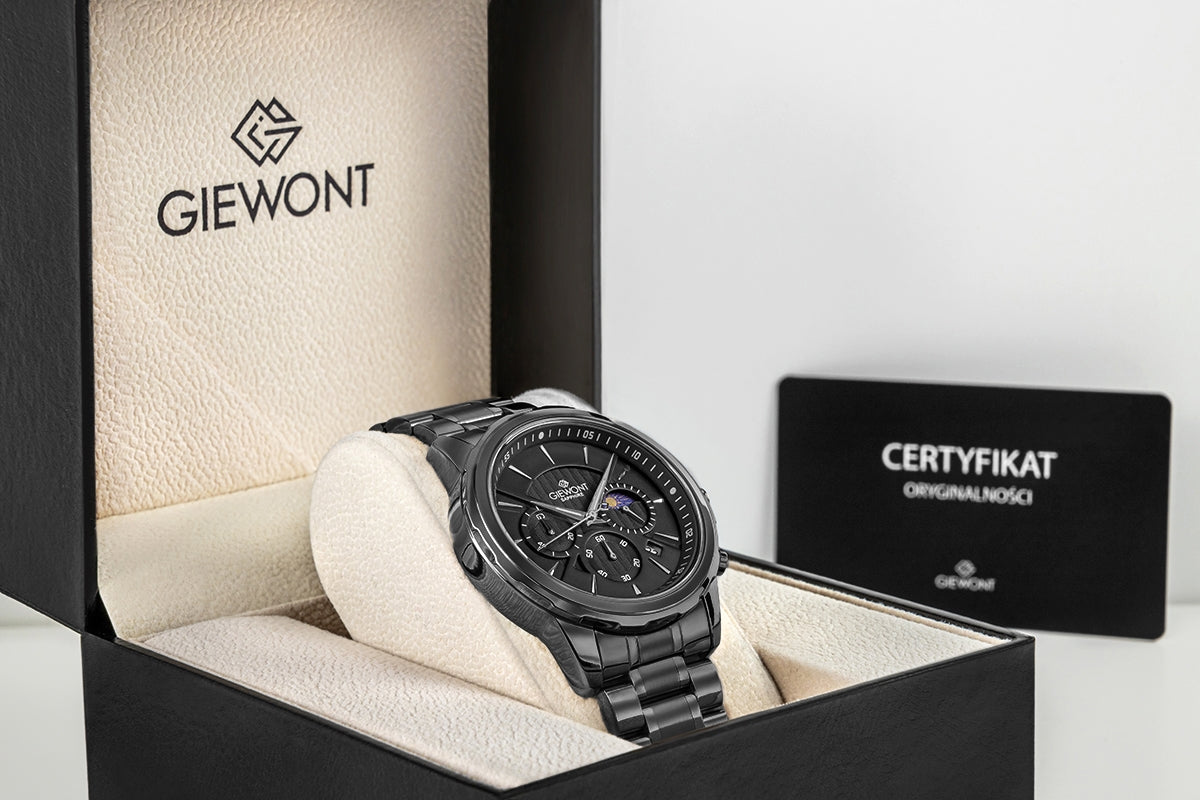 Giewont Chronograph Sapphire Men's Watch Black GW9460-B1