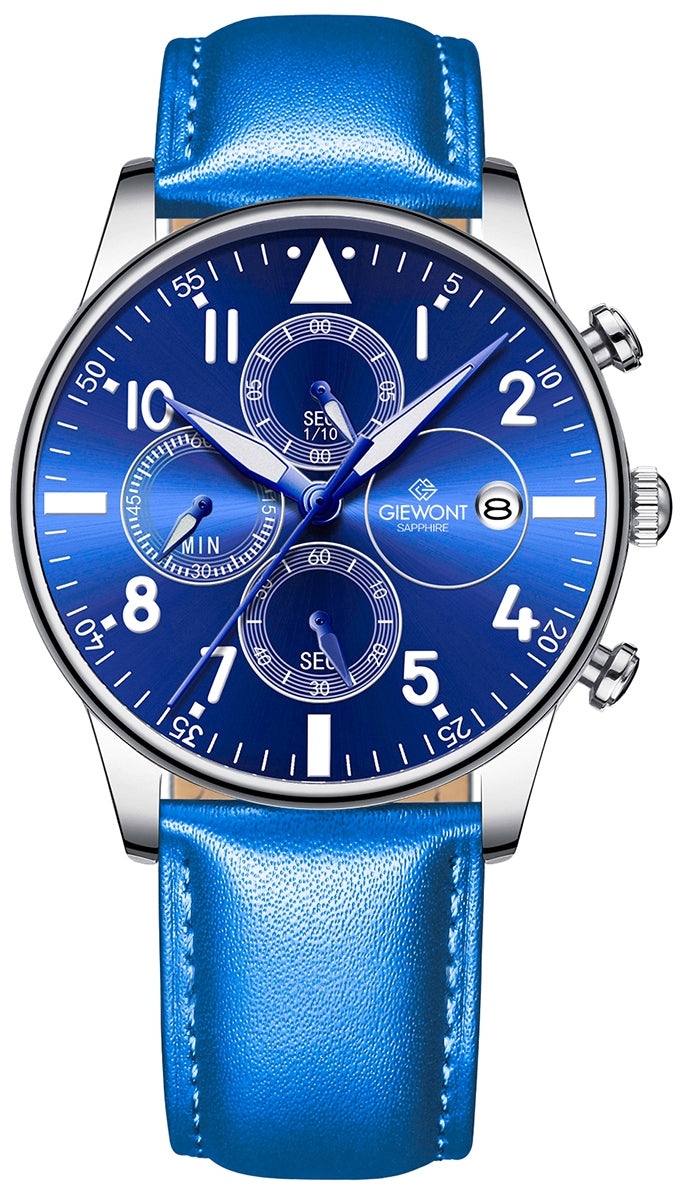 Giewont Herrenuhr Chronograph Saphir Blau GW5630-A5