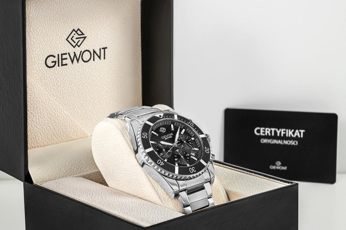 Herrenuhr Giewont Chronograph Saphir Silber GW3970-B2