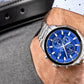 Zegarek Męski Giewont Chronograph Sapphire Srebrno Niebieski GW7290-B3