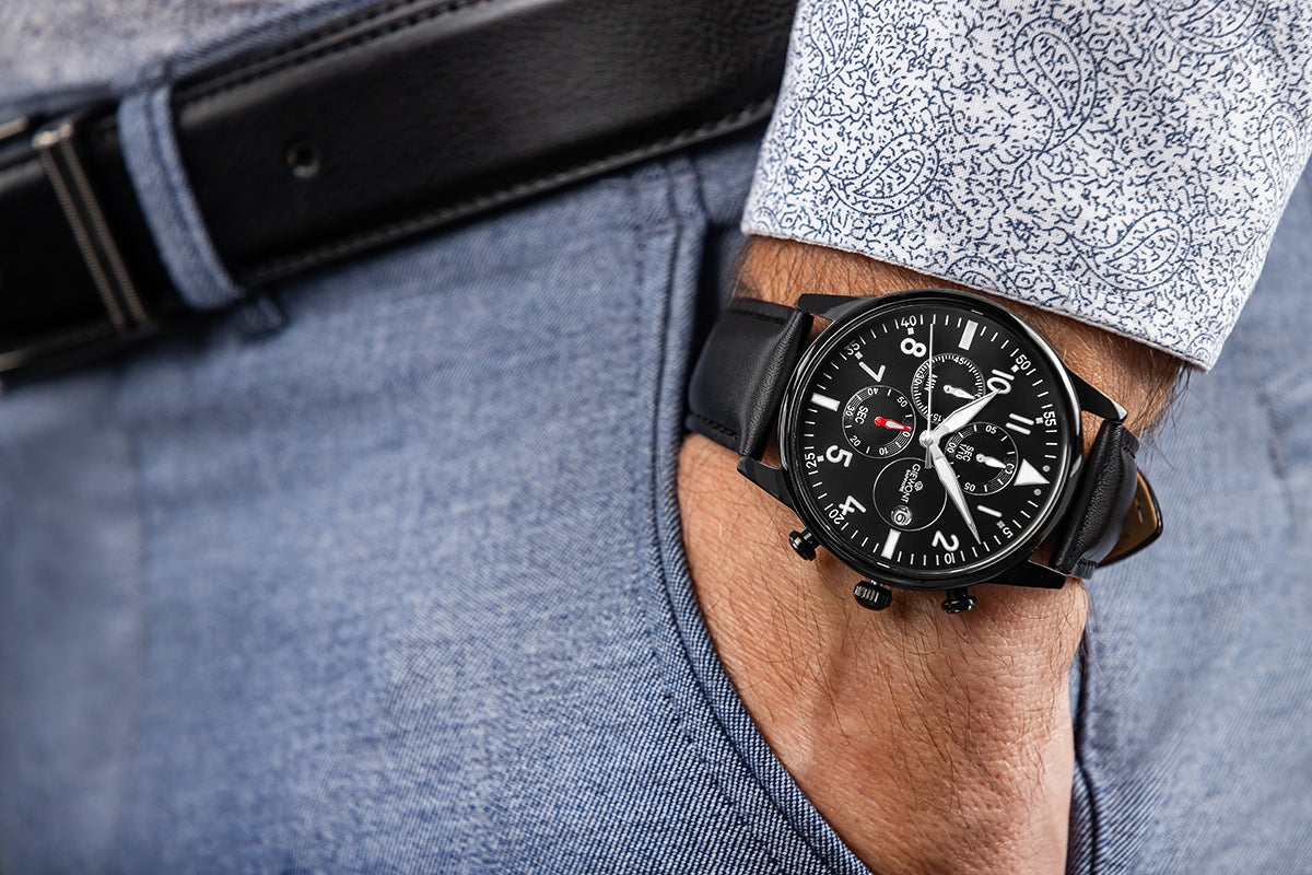 Giewont Chronograph Sapphire Men's Watch Black GW5630-A1