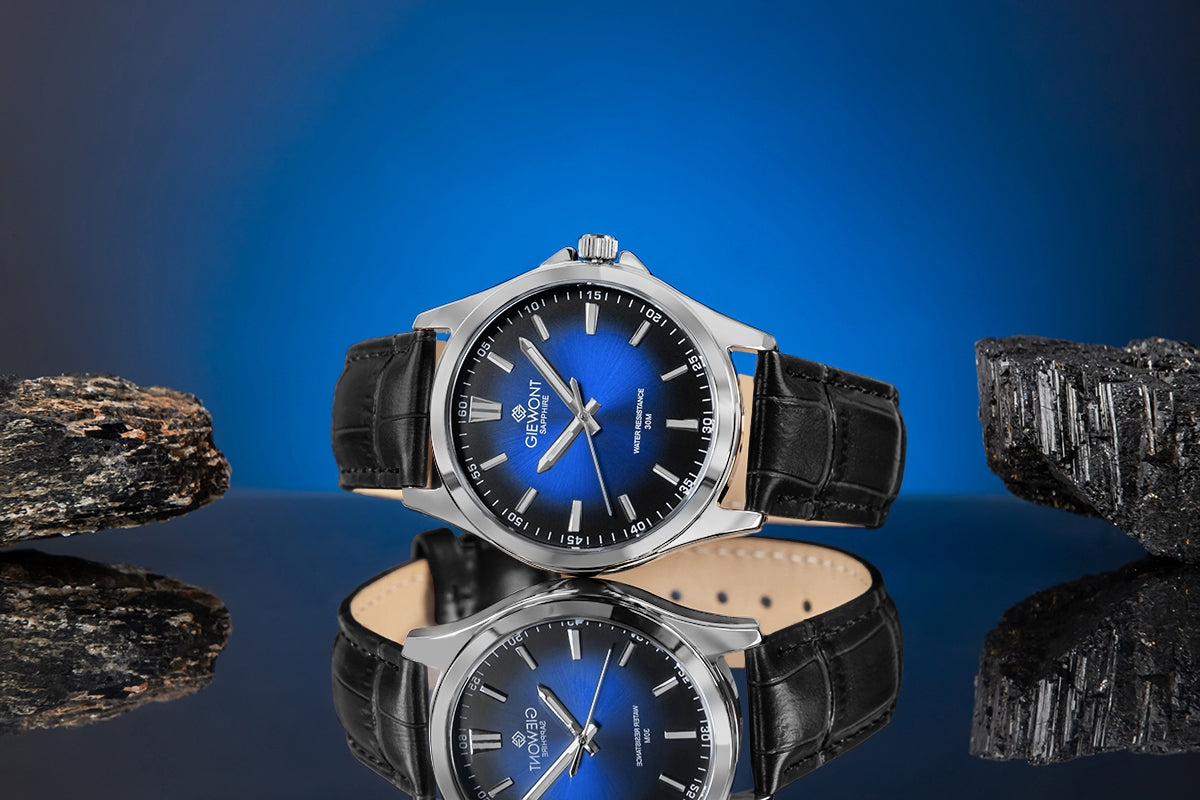 Giewont Elegance Sapphire Men's Watch Black Blue GW5160-A6