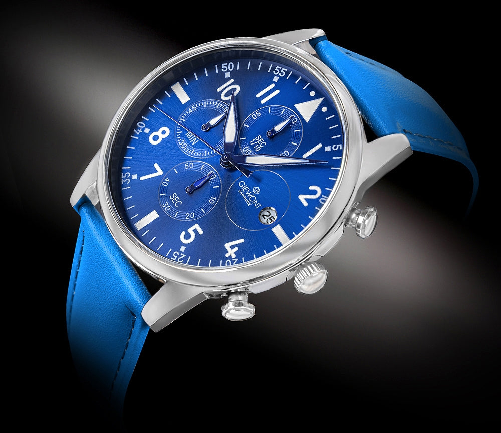 Giewont Herrenuhr Chronograph Saphir Blau GW5630-A5
