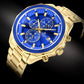 Herrenuhr Giewont Chronograph Saphir Gold Blau GW7290-B6