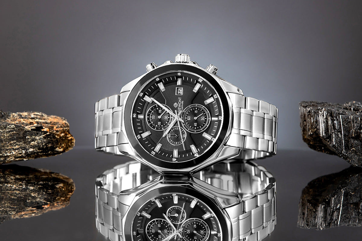 Giewont Men's Chronograph Sapphire Silver Watch GW7290-B2