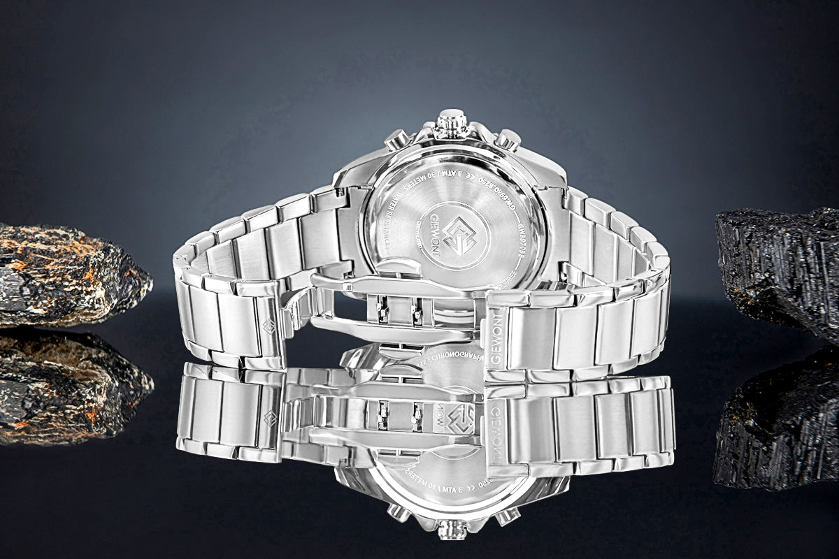 Herrenuhr Giewont Chronograph Saphir Silber-Grün GW3970-B8