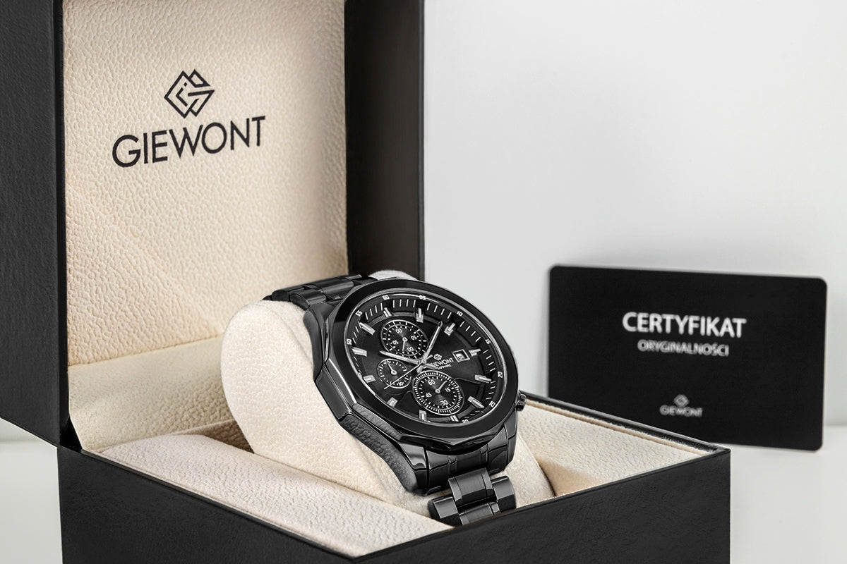 Men's Watch Giewont Chronograph Sapphire Black GW7290-B1