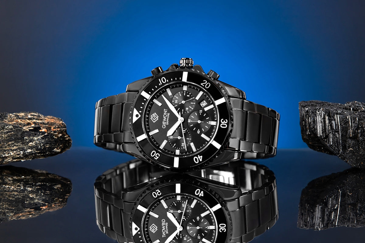 Giewont Men's Chronograph Sapphire Black GW3970-B4 Watch