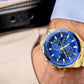 Herrenuhr Giewont Chronograph Saphir Gold Blau GW7290-B6