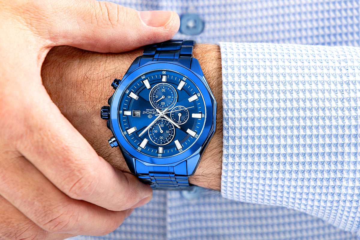 Giewont Chronograph Saphir Herrenuhr Blau GW7290-B5