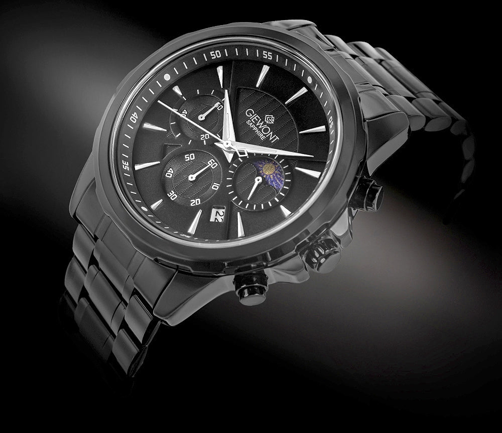 Giewont Chronograph Sapphire Men's Watch Black GW9460-B1