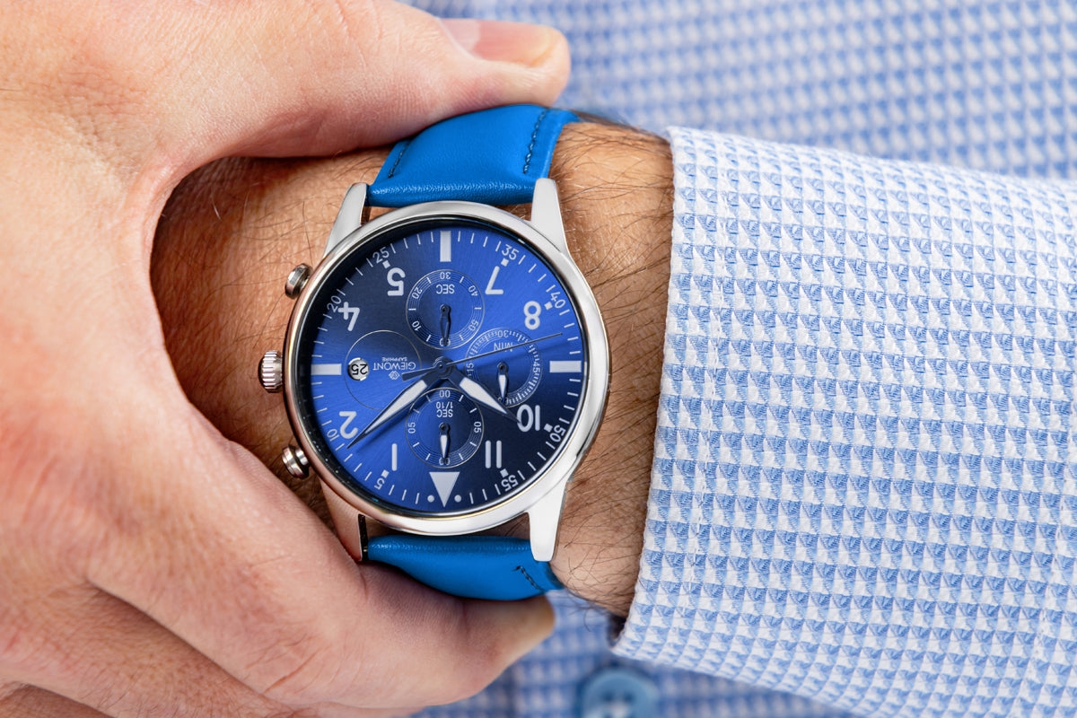 Giewont Herrenuhr Chronograph Saphir Blau GW5630-A5