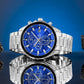 Zegarek Męski Giewont Chronograph Sapphire Srebrno Niebieski GW7290-B3