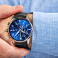 Herrenuhr Giewont Chronograph Saphir Schwarz-Blau GW5630-A3