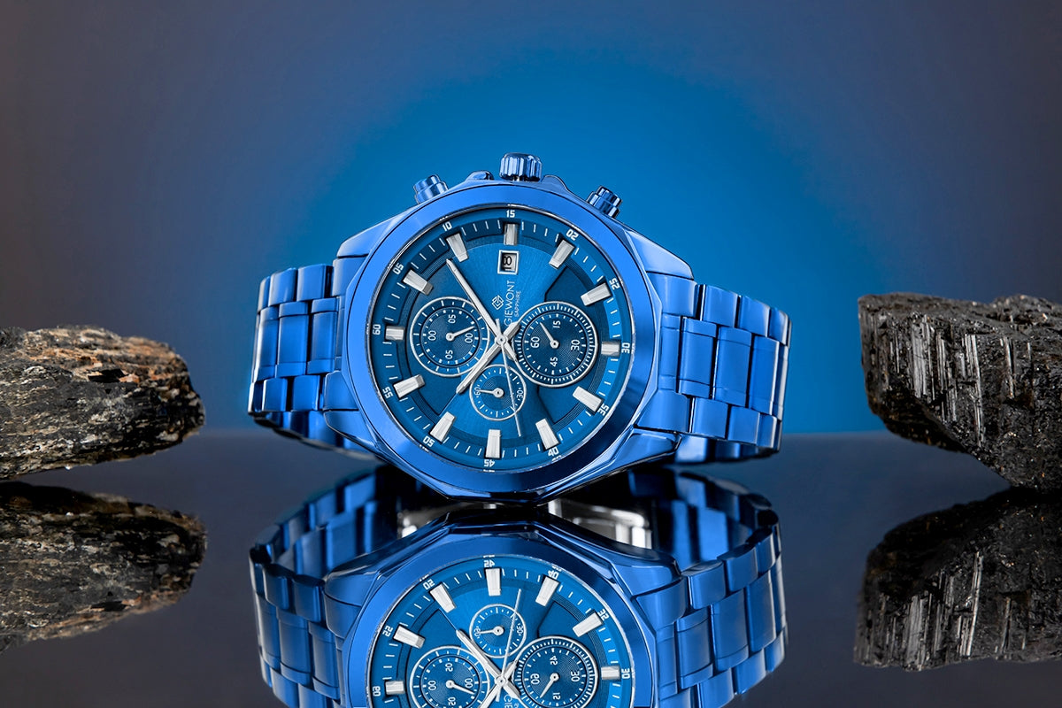 Giewont Chronograph Saphir Herrenuhr Blau GW7290-B5