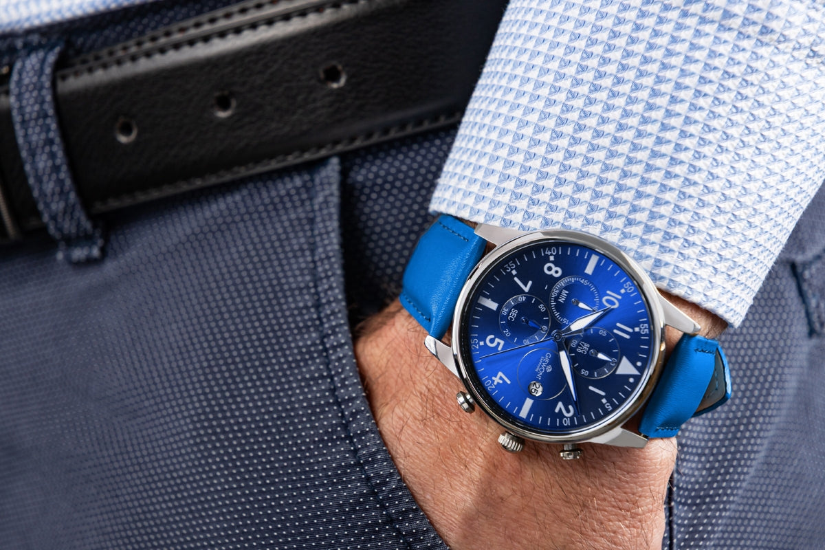 Giewont Herrenuhr Chronograph Saphir Blau GW5630-A5