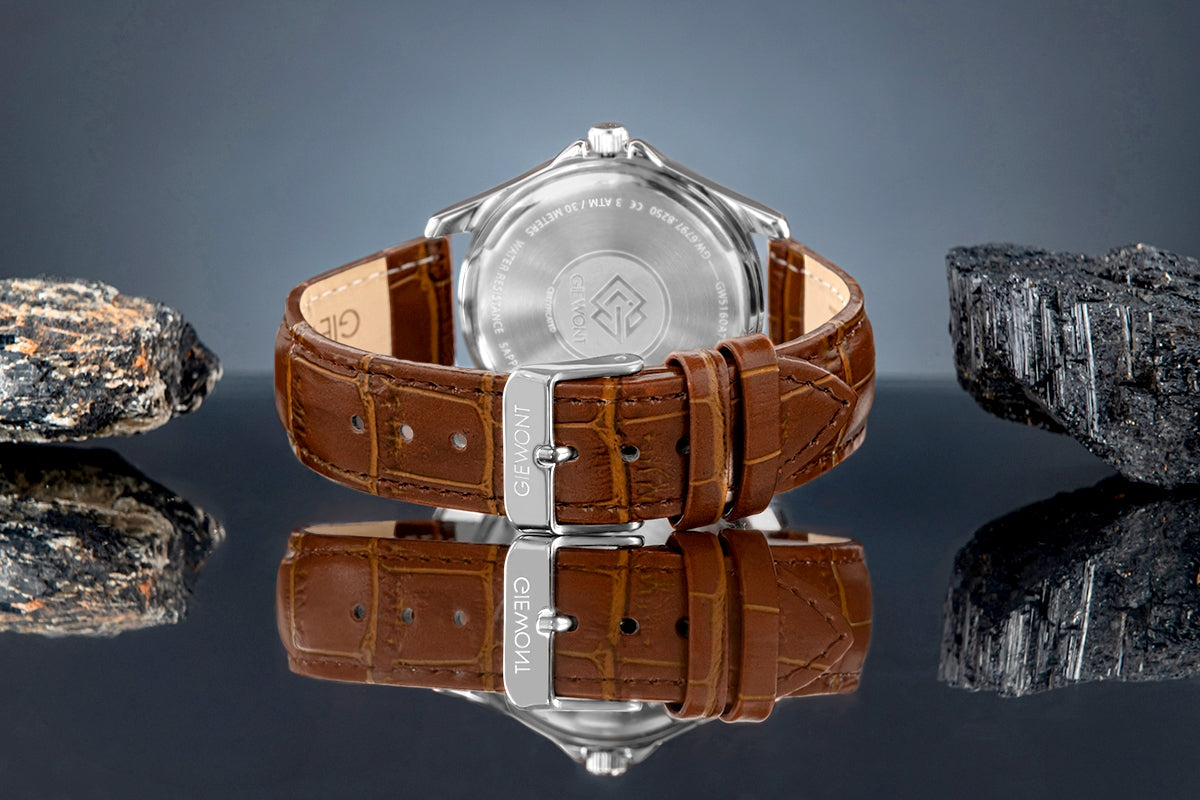 Giewont Elegance Sapphire Men's Watch Brown-Blue GW5160-A7