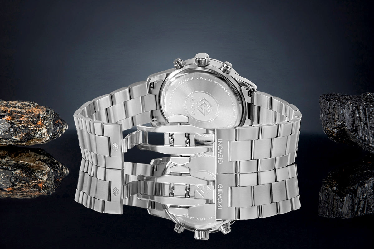Herrenuhr Giewont Chronograph Saphir Silber-Blau GW4580-B3