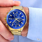 Herrenuhr Giewont Chronograph Saphir Gold Blau GW7290-B6