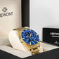 Herrenuhr Giewont Chronograph Saphir Gold Blau GW3970-B6