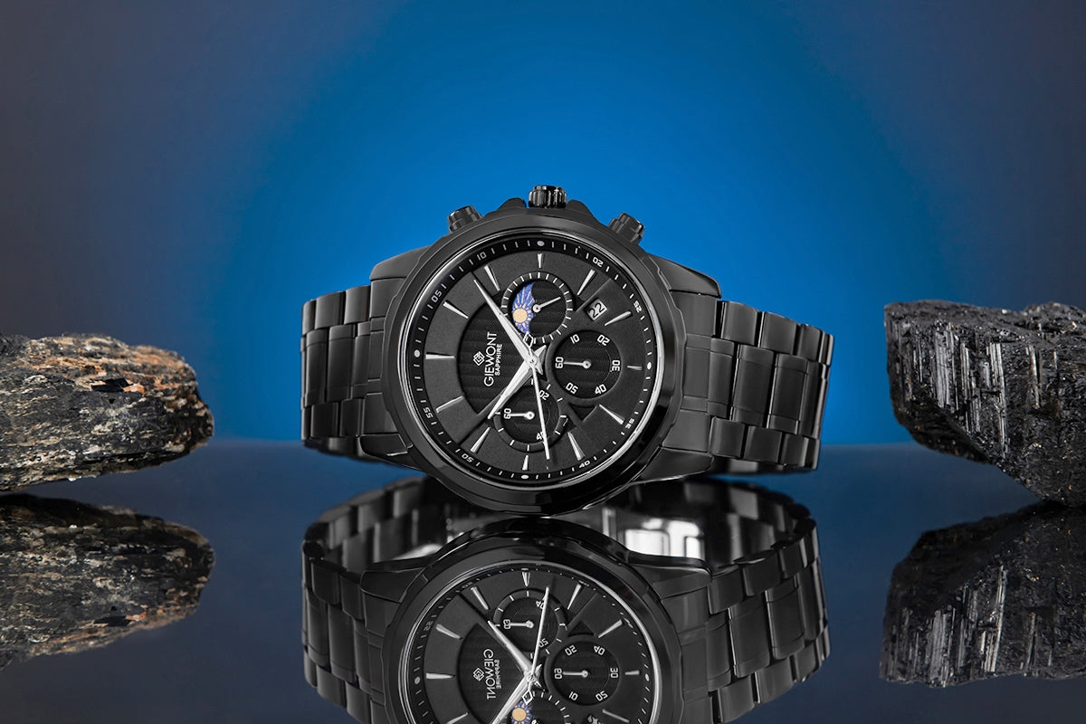 Giewont Chronograph Sapphire Men's Watch Black GW9460-B1