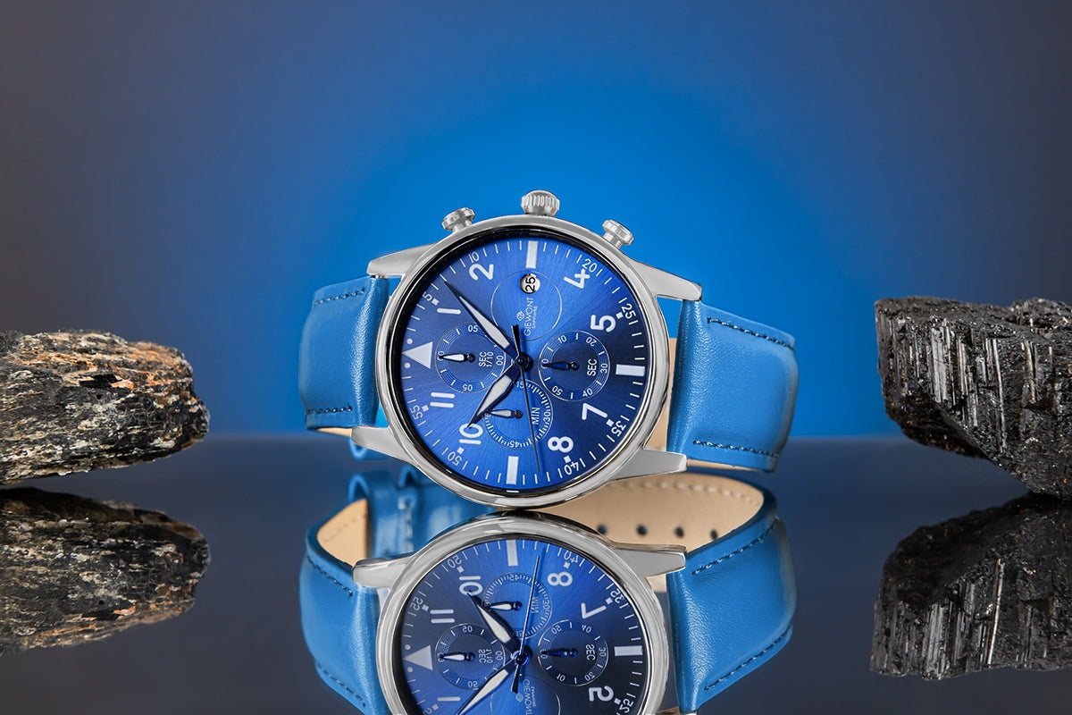 Giewont Herrenuhr Chronograph Saphir Blau GW5630-A5