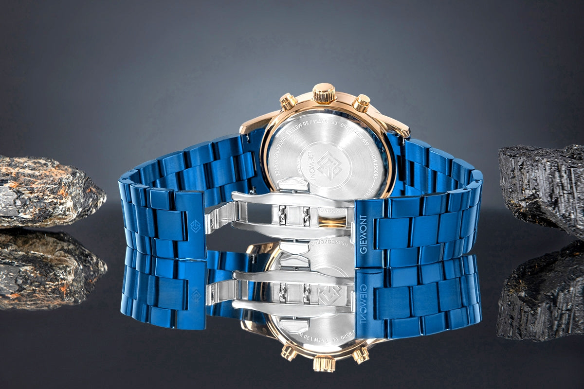 Giewont Herrenuhr Chronograph Saphir Blau GW4580-B5