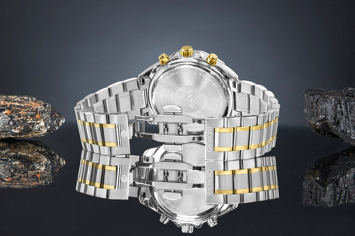 Herrenuhr Giewont Chronograph Saphir Silber Grün GW7290-B7