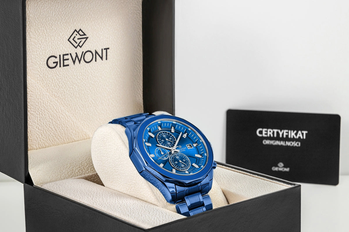 Giewont Chronograph Saphir Herrenuhr Blau GW7290-B5