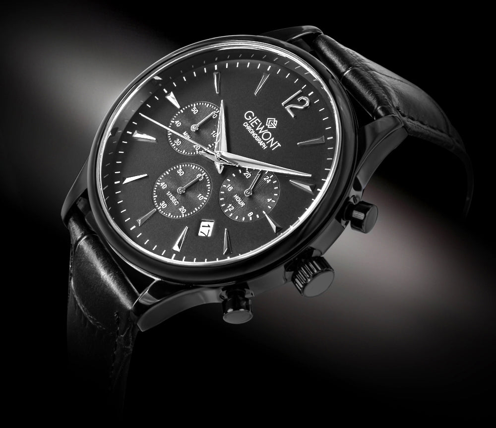 Men's Watch Giewont Chronograph Sapphire Black GW6310-A1