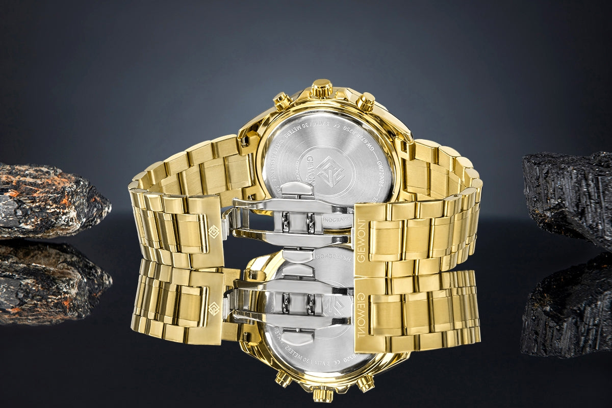 Herrenuhr Giewont Chronograph Saphir Gold Blau GW7290-B6