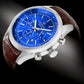 Zegarek Męski Giewont Chronograph Sapphire Srebrno Niebieski GW7650-A5