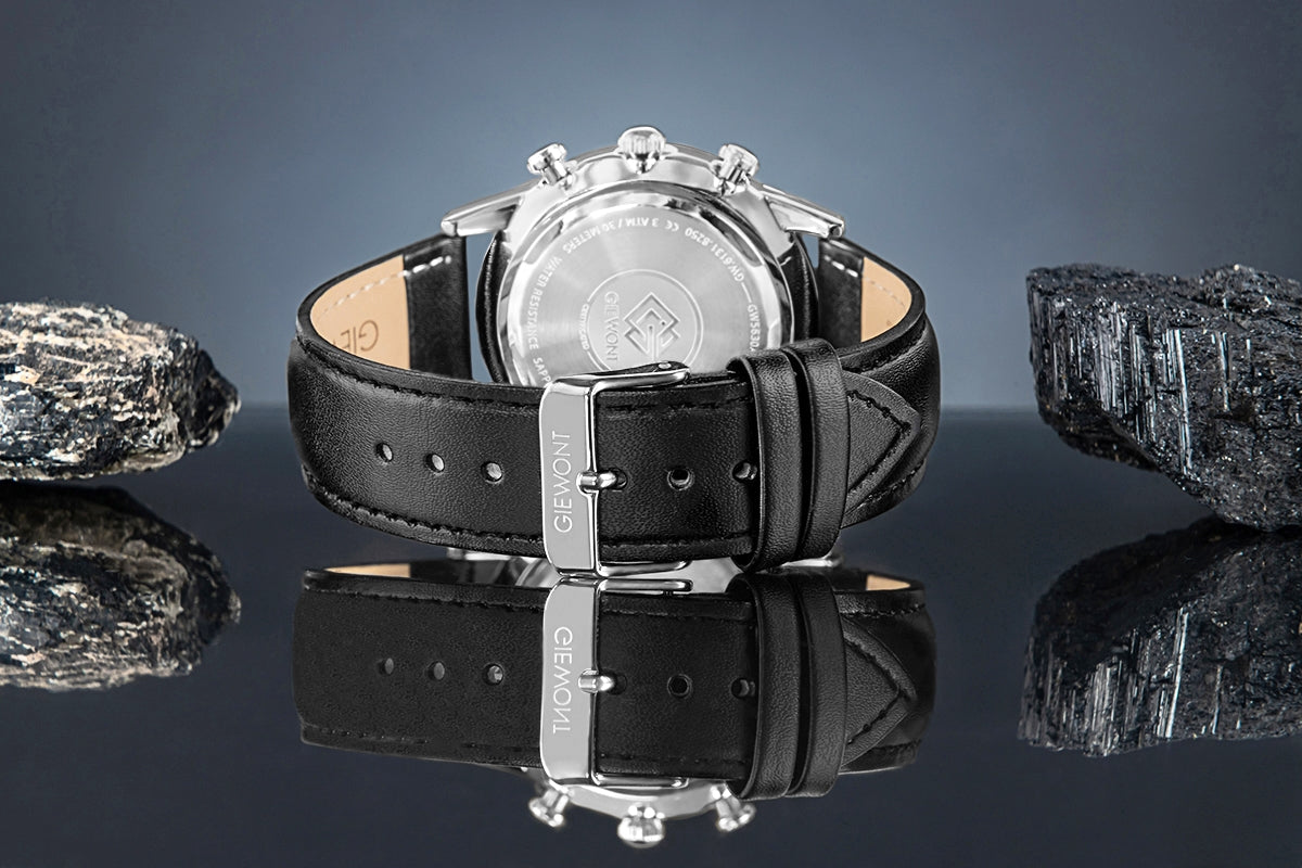Herrenuhr Giewont Chronograph Saphir Schwarz Silber GW5630-A2