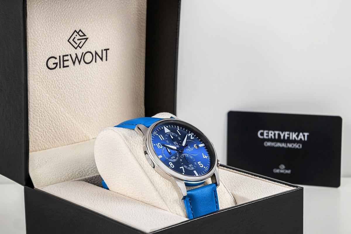Giewont Herrenuhr Chronograph Saphir Blau GW5630-A5
