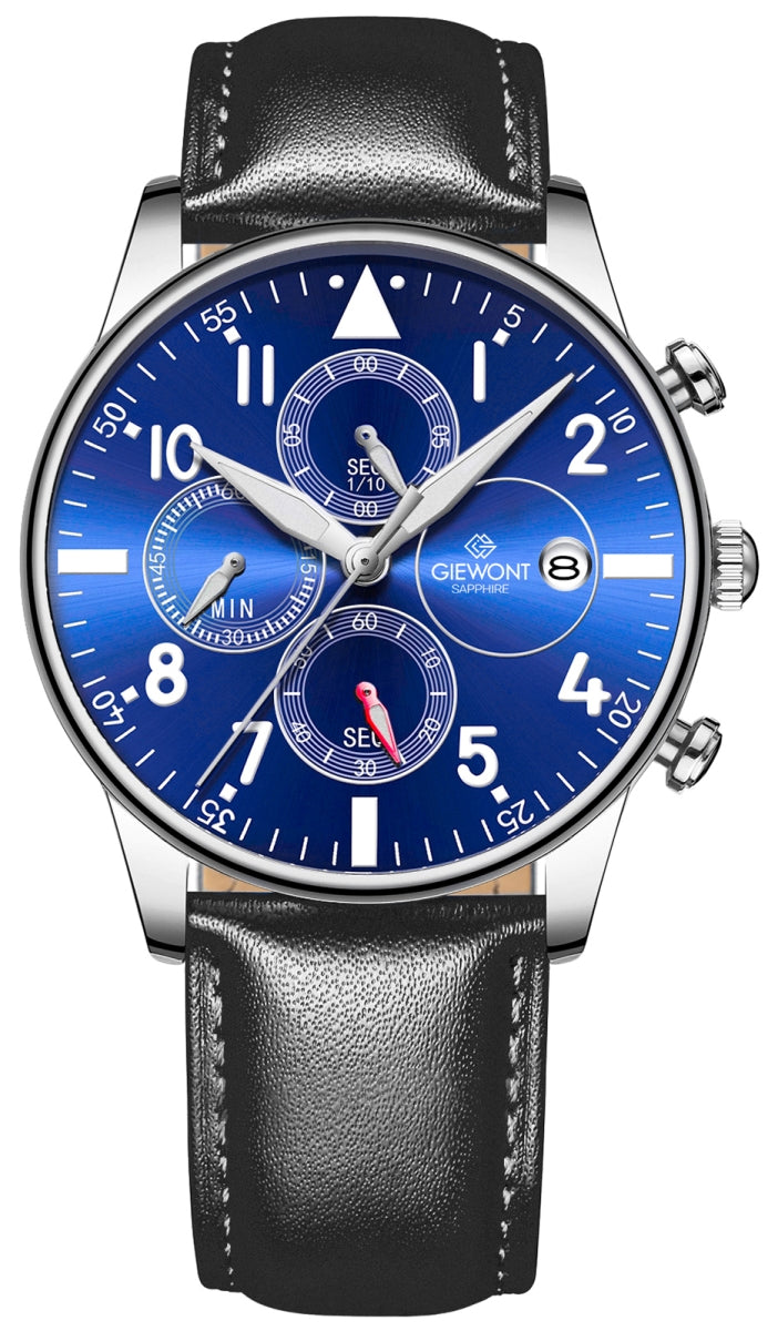 Herrenuhr Giewont Chronograph Saphir Schwarz-Blau GW5630-A3