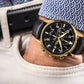 Zegarek Męski Giewont Chronograph Sapphire Czarno Złoty GW5630-A4