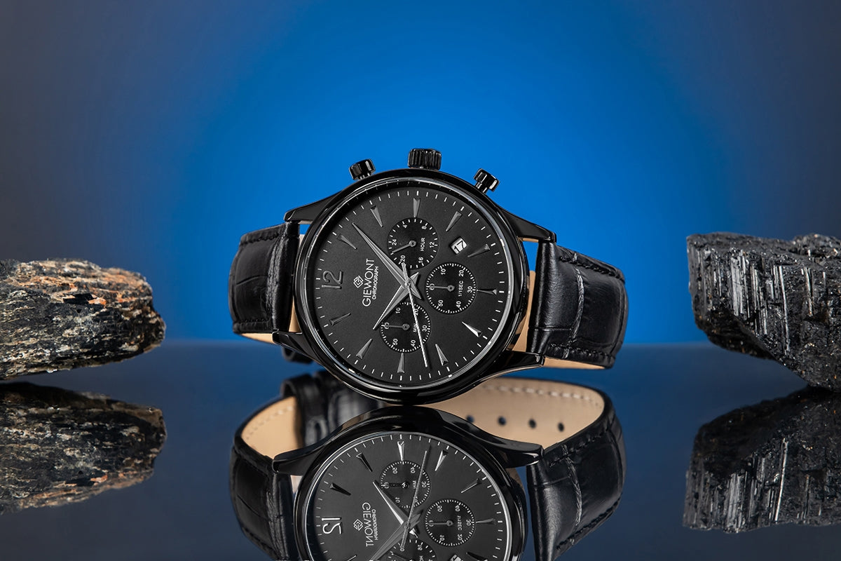 Men's Watch Giewont Chronograph Sapphire Black GW6310-A1