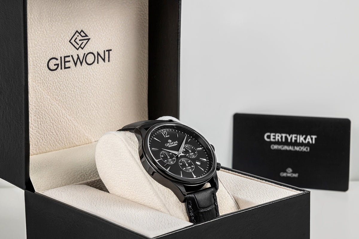 Men's Watch Giewont Chronograph Sapphire Black GW6310-A1
